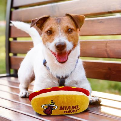 Show full view: Pets First Hot Dog Squeaky Dog Chew Toy, Miami Heat slide 5 of 6