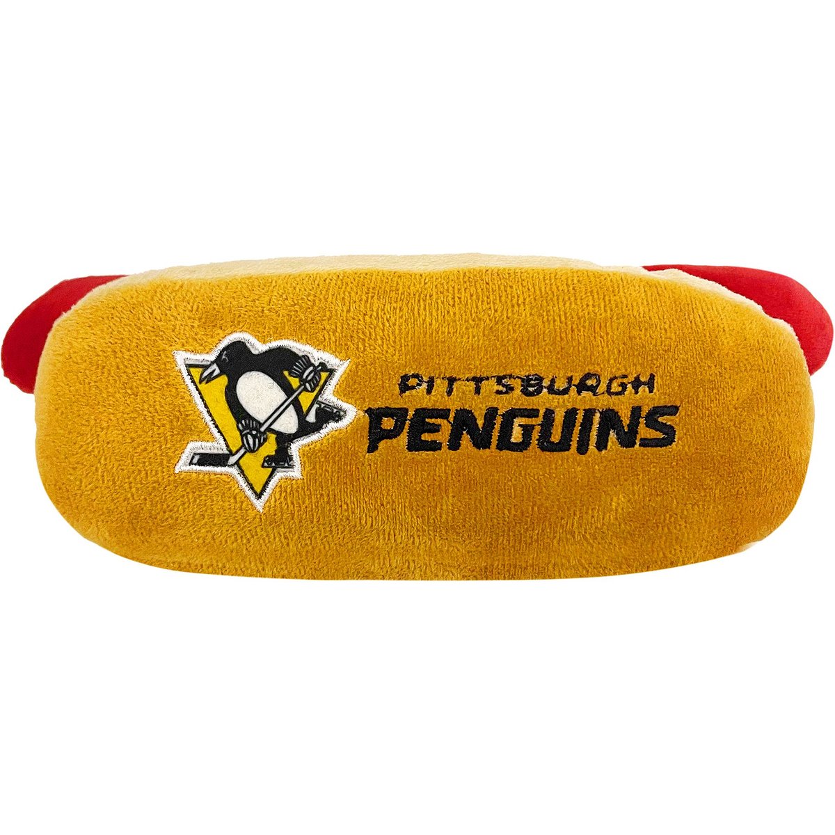 Pets First Hot Dog Squeaky Dog Chew Toy, Pittsburgh Penguins