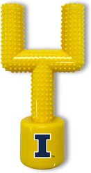 Pets First Illinois Hard Nylon Goal Post Dog Chew Toy, Yellow