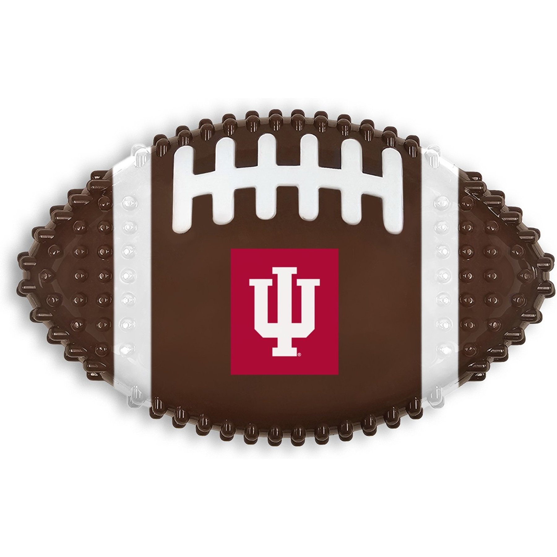 Pets First Indiana Hard Nylon Football Dog Chew Toy, Brown