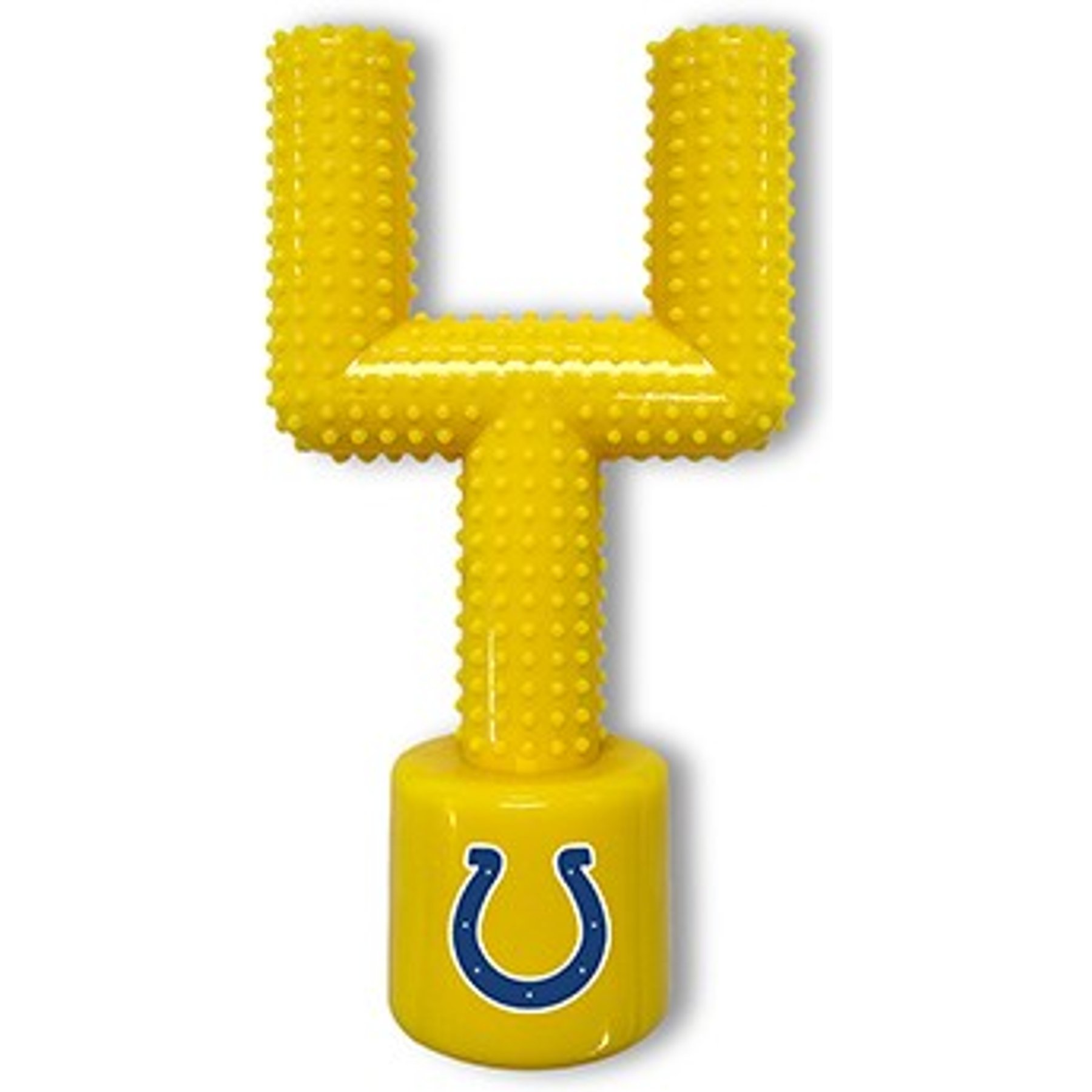 Pets First Indianapolis Colts Hard Nylon Goal Post Dog Chew Toy, Yellow