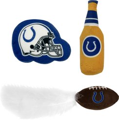 Pets First Indianapolis Colts Plush Cat Toys with Catnip, 3 count