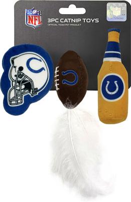 Show full view: Pets First Indianapolis Colts Plush Cat Toys with Catnip, 3 count slide 5 of 5