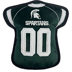 Pets First Jersey Tough Squeaky Dog Chew Toy, Michigan State