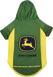 Pets First Jod John Deere Dog & Cat Hoodie Tee Shirt, Large