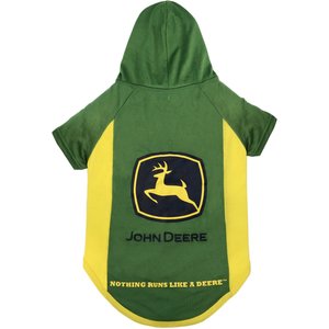 Pets First Jod John Deere Dog & Cat Hoodie Tee Shirt, Large