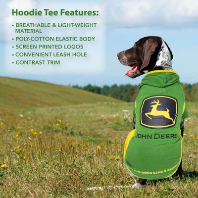 Show full view: Pets First Jod John Deere Dog & Cat Hoodie Tee Shirt, Medium slide 4 of 6