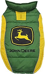 Pets First Jod John Deere Dog & Cat Puffer Vest, Large