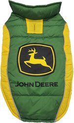 Pets First Jod John Deere Dog & Cat Puffer Vest, Small
