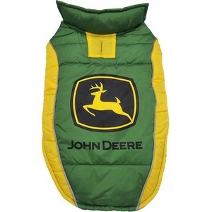 Pets First Jod John Deere Dog & Cat Puffer Vest, Small