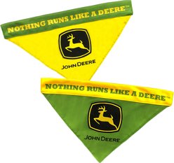 Pets First Jod John Deere Reversible Dog & Cat Bandana, Large/X-Large