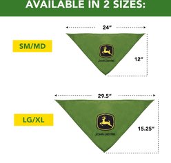 Pets First Jod John Deere Tie Around Dog & Cat Bandana, Large/X-Large slide 2 of 5