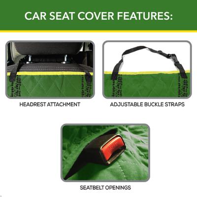 Show full view: Pets First John Deere Dog Car Seat Cover, Multicolor slide 4 of 6