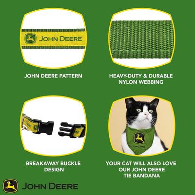 Show full view: Pets First John Deere Satin Cat Collar slide 5 of 6