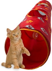 Pets First Kansas City Chiefs Cat Tunnel Toy with Catnip slide 2 of 9