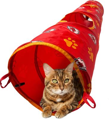Show full view: Pets First Kansas City Chiefs Cat Tunnel Toy with Catnip slide 10 of 10