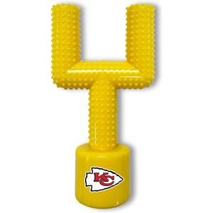 Pets First Kansas City Chiefs Hard Nylon Goal Post Dog Chew Toy, Yellow