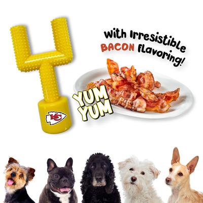 Show full view: Pets First Kansas City Chiefs Hard Nylon Goal Post Dog Chew Toy, Yellow slide 5 of 5