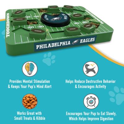 Show full view: Pets First Large Treat Dispensing Dog Puzzle Toy, Philadelphia Eagles slide 5 of 8