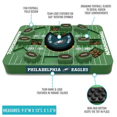 Show full view: Pets First Large Treat Dispensing Dog Puzzle Toy, Philadelphia Eagles slide 4 of 8