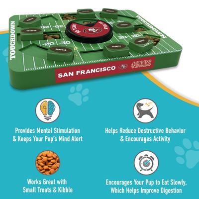 Show full view: Pets First Large Treat Dispensing Dog Puzzle Toy, San Francisco 49ers slide 5 of 8