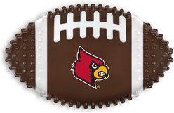 Pets First Louisville Hard Nylon Football Dog Chew Toy, Brown