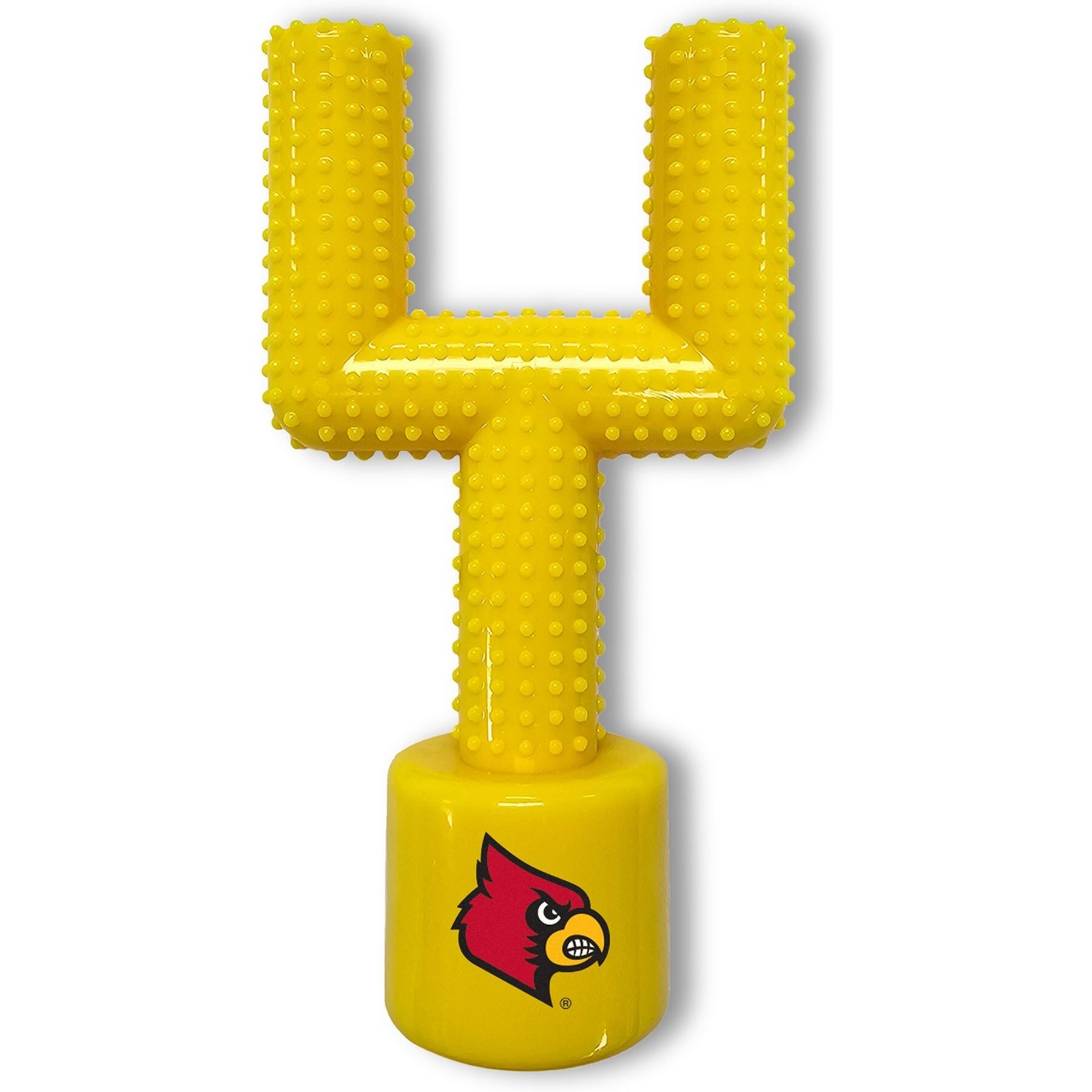 Pets First Louisville Hard Nylon Goal Post Dog Chew Toy, Yellow