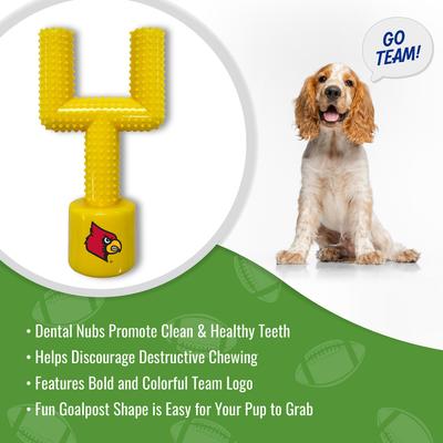 Show full view: Pets First Louisville Hard Nylon Goal Post Dog Chew Toy, Yellow slide 4 of 5
