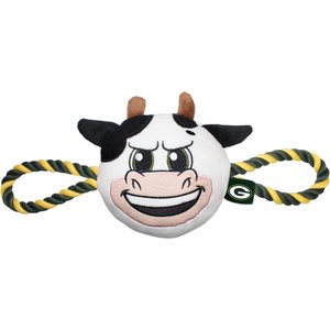 Pets First Mascot Tough Squeaky Plush Dog Chew Toy, Green Bay Packers