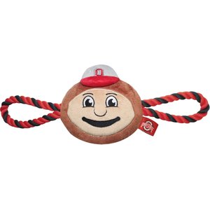 Pets First Mascot Tough Squeaky Plush Dog Chew Toy, Ohio State