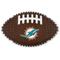 Show in main carousel: Pets First Miami Dolphins Hard Nylon Football Dog Chew Toy, Brown slide 1 of 5