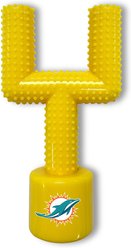 Pets First Miami Dolphins Hard Nylon Goal Post Dog Chew Toy, Yellow