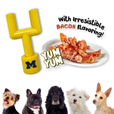 Show full view: Pets First Michigan Hard Nylon Goal Post Dog Chew Toy, Yellow slide 5 of 5