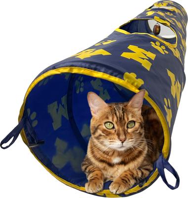 Show full view: Pets First Michigan Wolverines Cat Tunnel Toy with Catnip slide 9 of 9