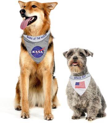 Show full view: Pets First Nasa Nasa Reflective Reversible Dog & Cat Bandana, Small/Medium slide 6 of 6