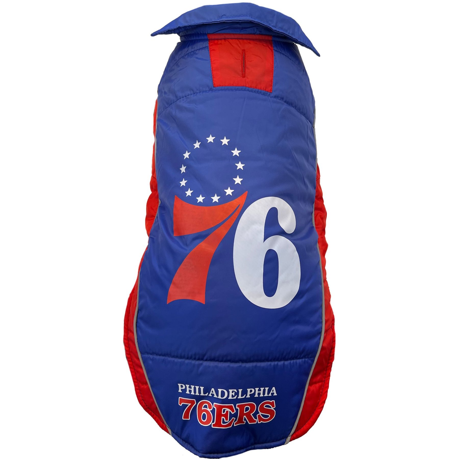 Pets First NBA 76Ers Dog & Cat Puffer Vest, Medium