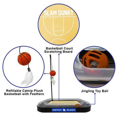 Show full view: Pets First NBA Basketball Court Cat Scratcher Toy with Catnip, Kentucky slide 4 of 6