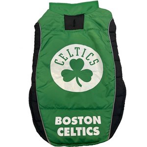 Pets First NBA Boston Celtics Dog & Cat Puffer Vest, Large
