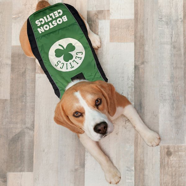 Show full view: Pets First NBA Boston Celtics Dog & Cat Puffer Vest, Medium slide 5 of 6