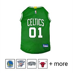 Pets First NBA Dog & Cat Mesh Jersey, Boston Celtics, Large