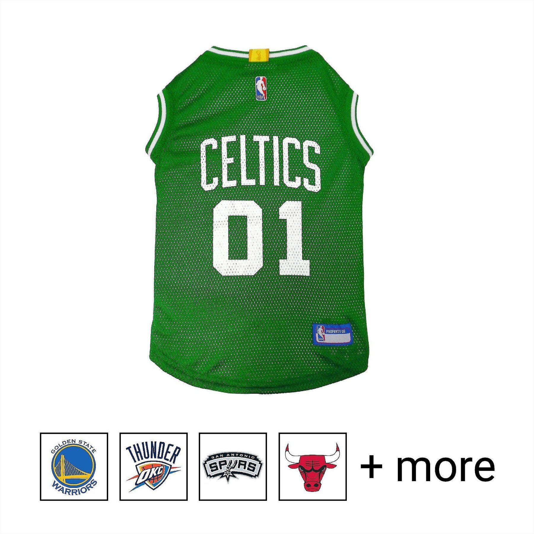 Pets First NBA Dog & Cat Mesh Jersey, Boston Celtics, Green, X-Small