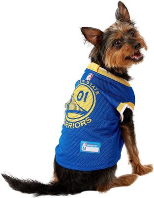 Show full view: Pets First NBA Dog & Cat Mesh Jersey, Golden State Warriors, Medium slide 5 of 9