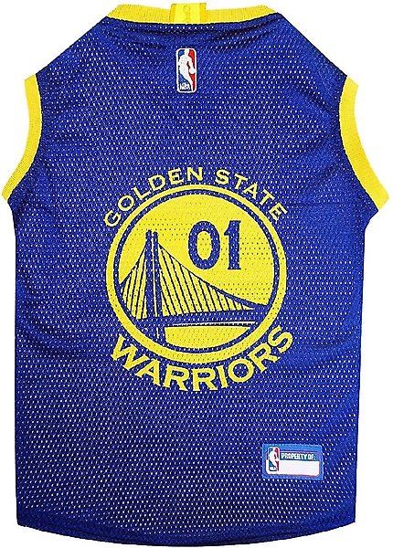 Show full view: Pets First NBA Dog & Cat Mesh Jersey, Golden State Warriors, X-Large slide 1 of 9