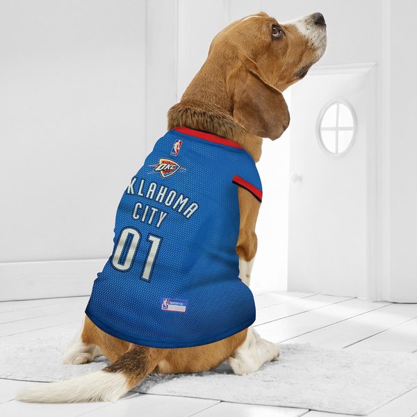 Show full view: Pets First NBA Dog & Cat Mesh Jersey, OKC Thunder, X-Large slide 3 of 5