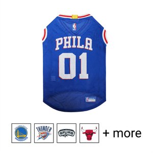 Pets First NBA Dog & Cat Mesh Jersey, Philadelphia 76ers, X-Large