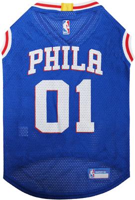 Show full view: Pets First NBA Dog & Cat Mesh Jersey, Philadelphia 76ers, X-Large slide 4 of 6