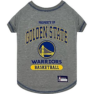 Pets First NBA Golden State War Dog & Cat Tee Shirt, Small