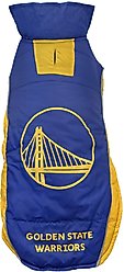 Pets First NBA Golden State Warriors Dog & Cat Puffer Vest, Large