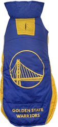 Pets First NBA Golden State Warriors Dog & Cat Puffer Vest, Small