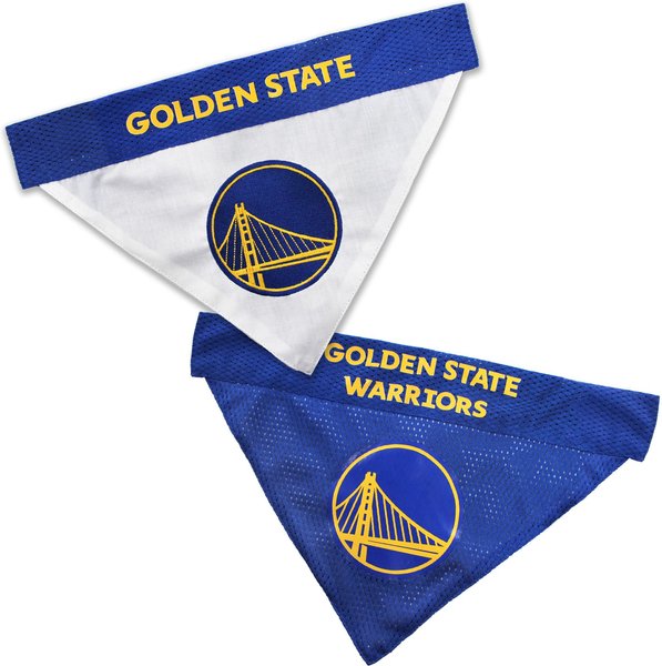 Show full view: Pets First NBA Golden State Warriors Reversible Dog & Cat Bandana, XX-Large slide 1 of 5